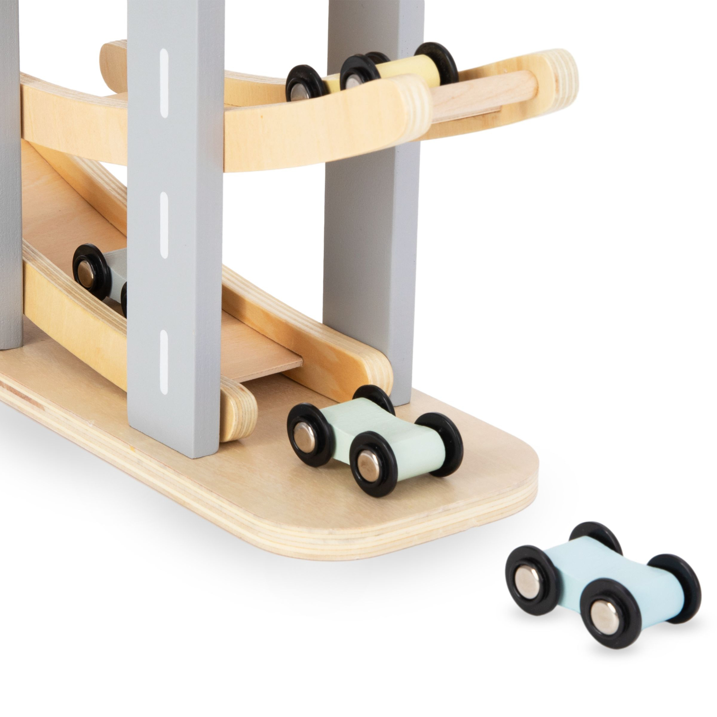 Piste en bois - toboggan pour voitures - 6 étages