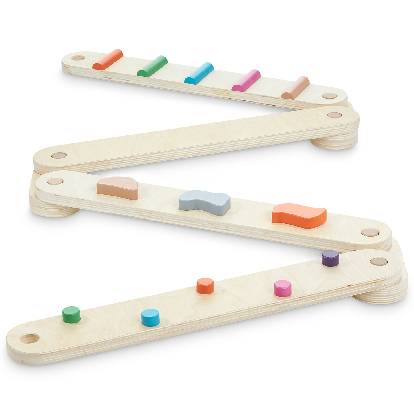 Piste d'équilibre en bois - parcours sensoriel - 14 éléments