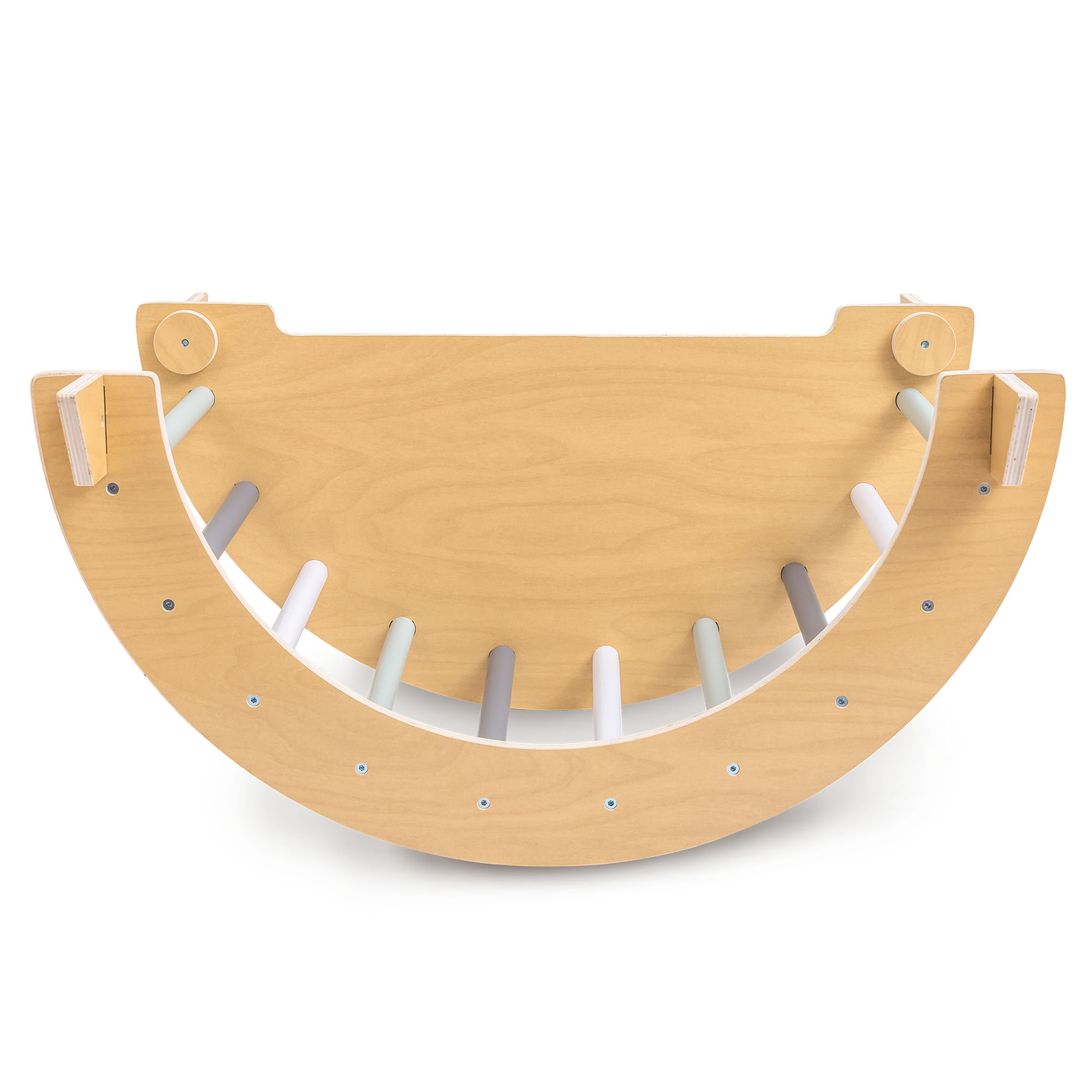 Aire de jeux intérieure en bois pour enfants - mur d'escalade, toboggan, arche d'escalade/bascule et triangle de Pikler