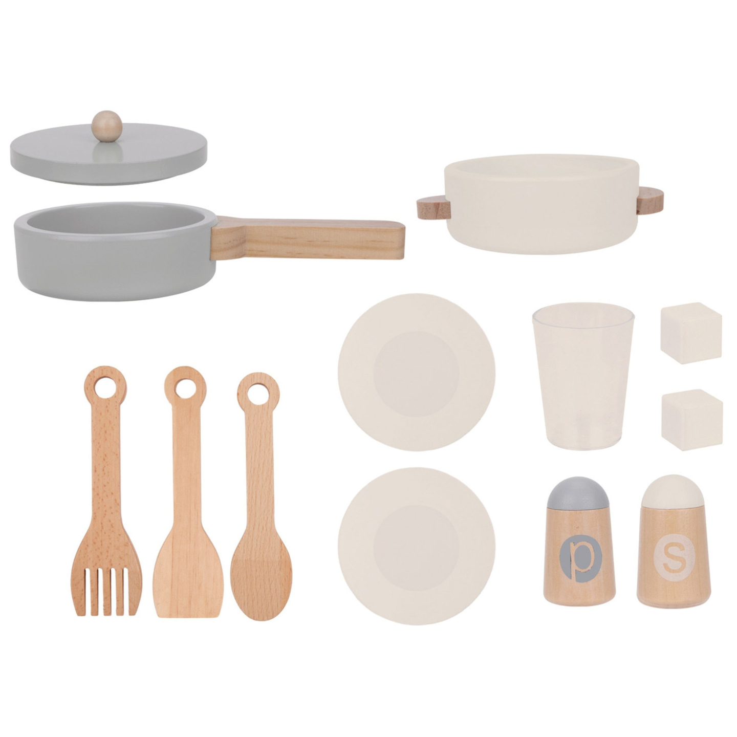 Cuisine interactive XXXL en bois avec réfrigérateur, micro-ondes, four, lave-vaisselle et accessoires - blanc