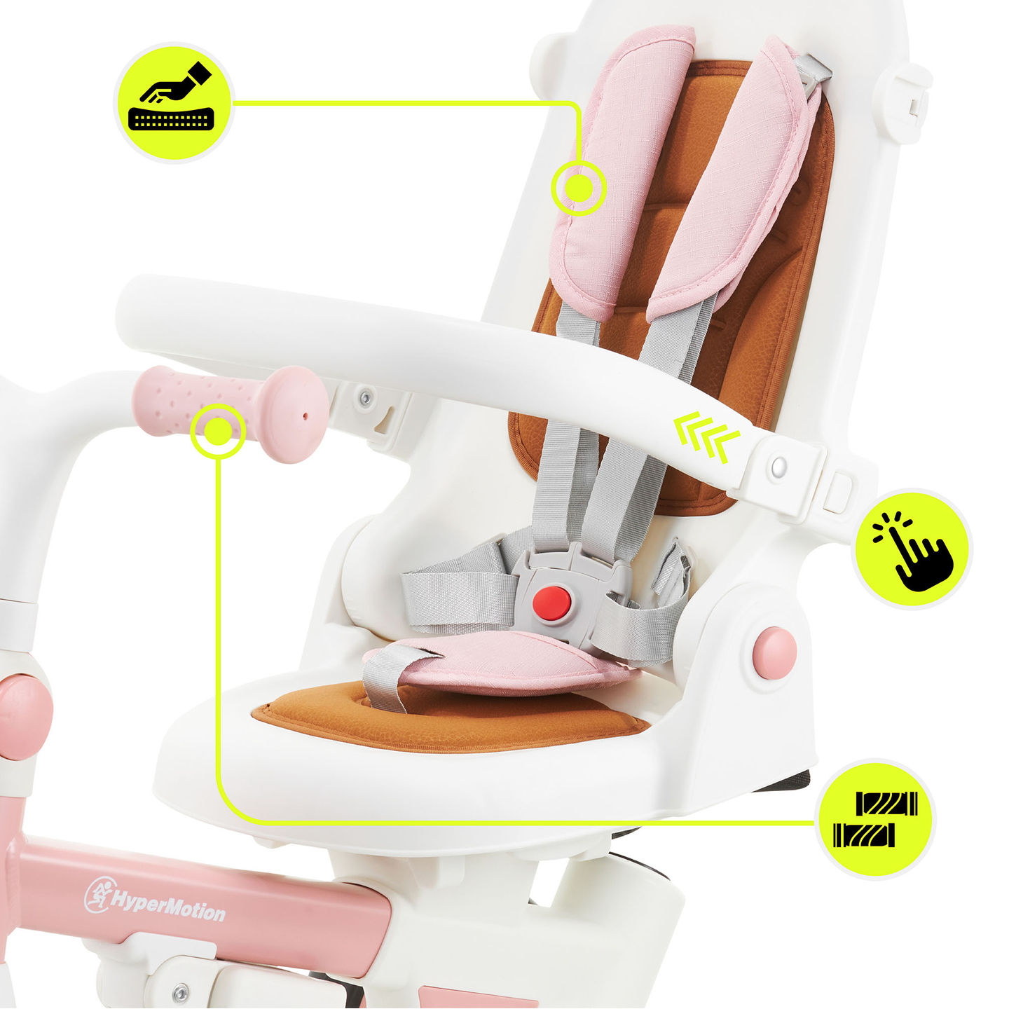 Tricycle multifonctionnel 8 en 1 TOBI FOREST - rose