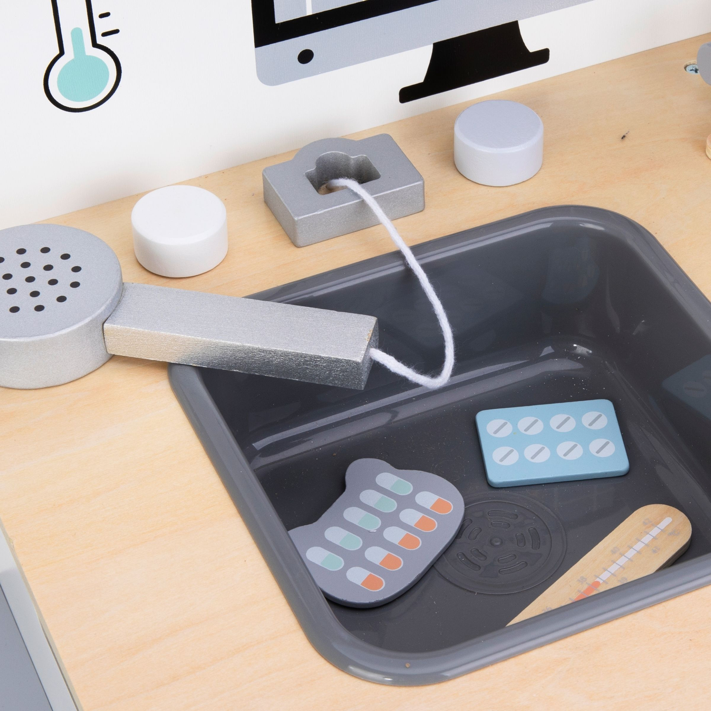 Hôpital pour animaux - set en bois