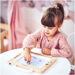 Stylo plume en bois avec tampons - planche à dessin