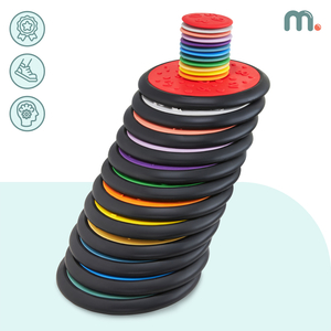 Disques sensoriels colorés pour enfants - 24 pièces