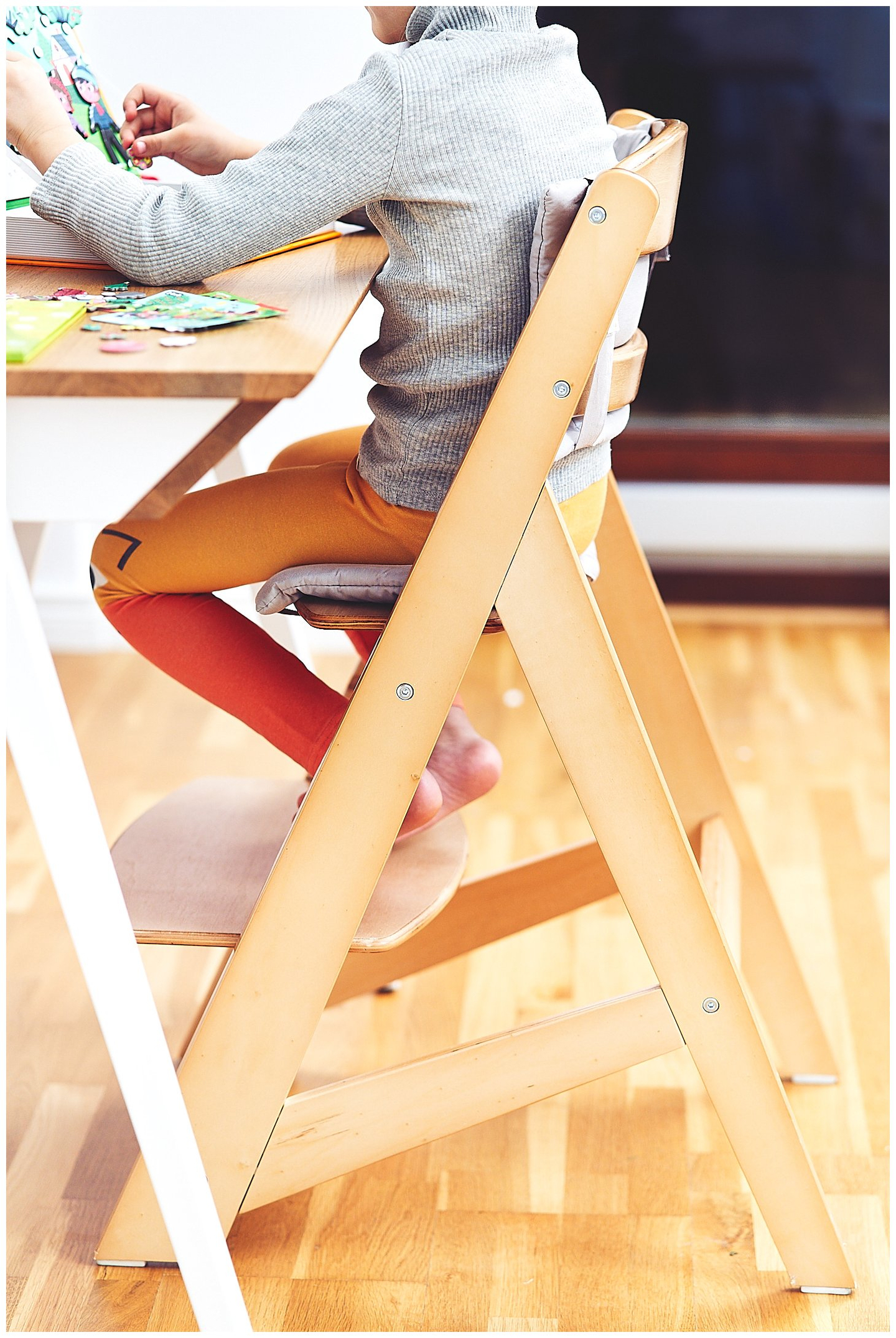 Chaise d'allaitement en bois Moby-System WOODY - couleur bois naturel