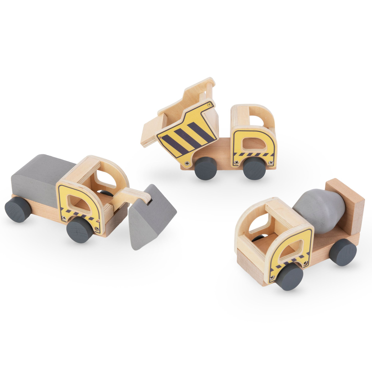 Chantier de construction en bois avec grande grue mobile et véhicules, grue à tour