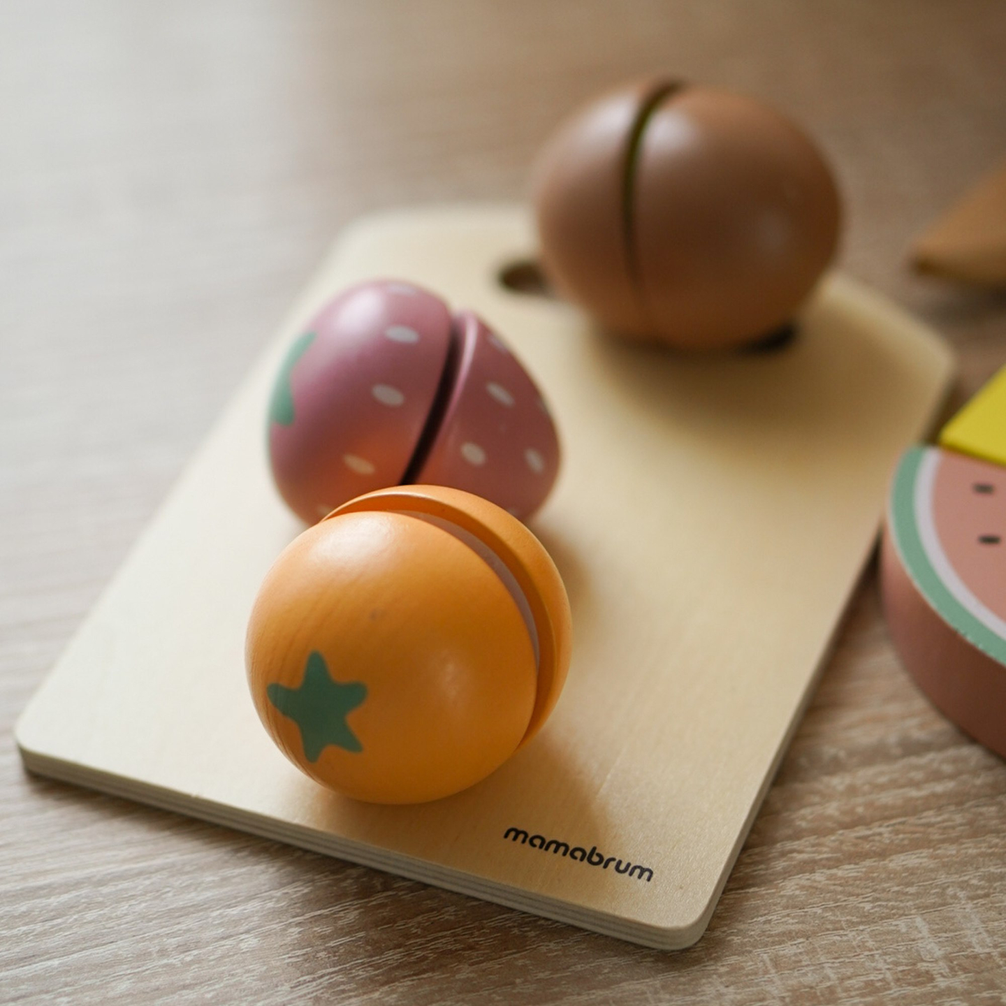 Set de fruits à couper en bois