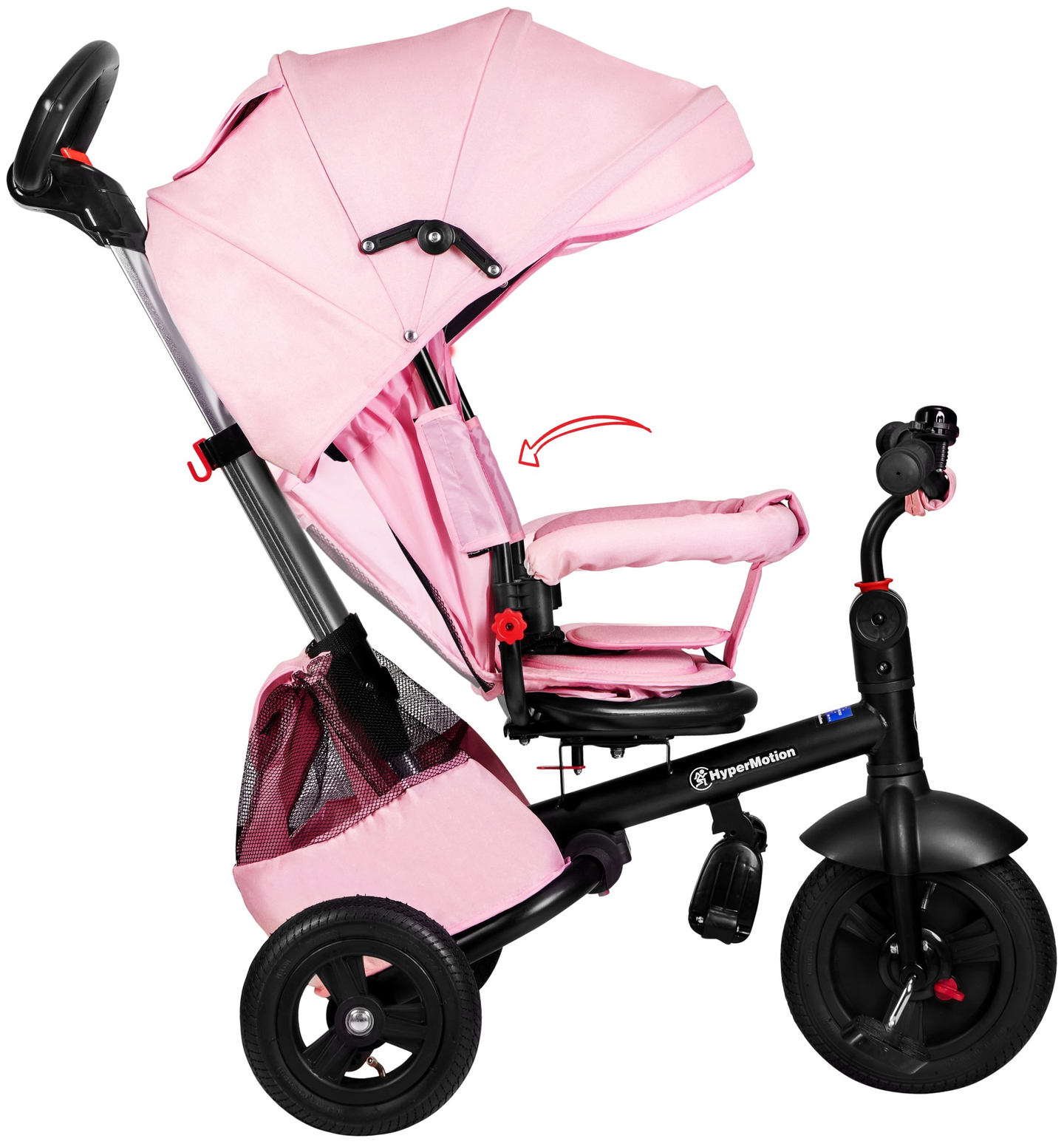 Tricycle Tobi Velar + film de pluie - rose