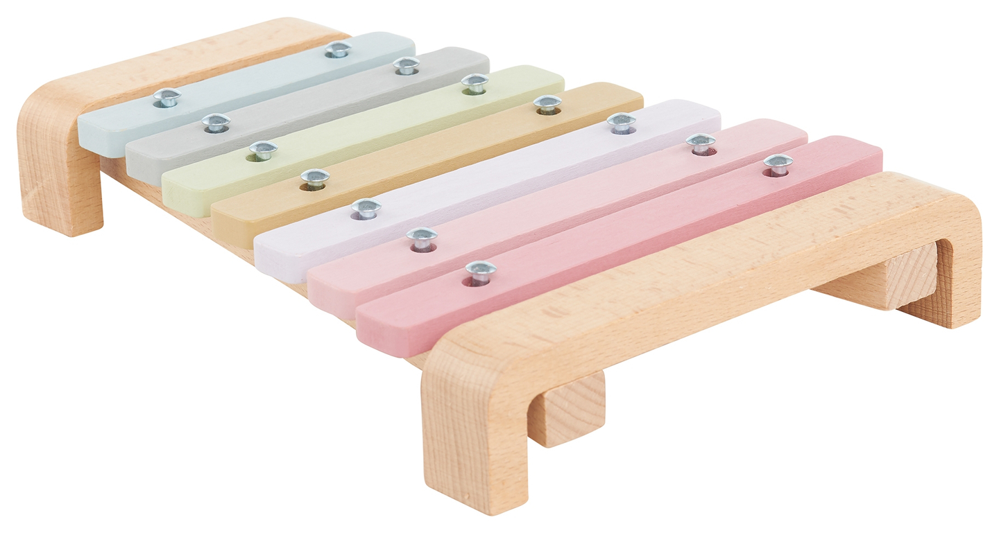Cymbales en bois - xylophone pour enfants, couleurs de l'arc-en-ciel