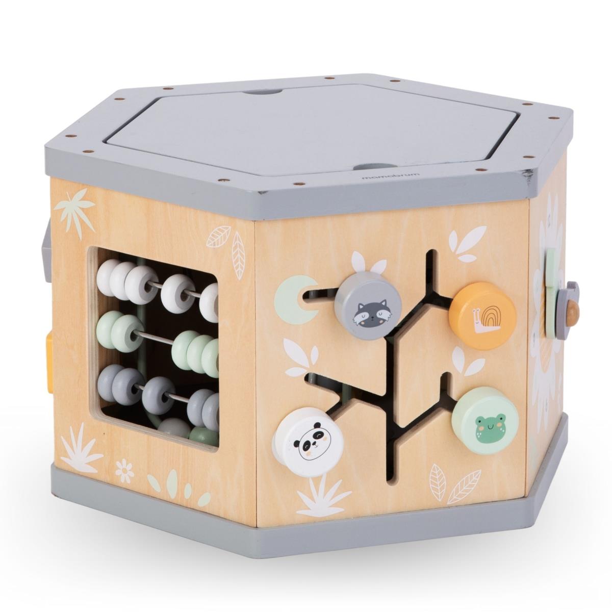 Cube éducatif interactif en bois 7 en 1 - boucle moteur