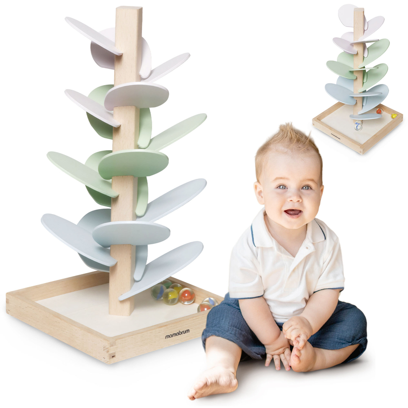 Culodrome en bois - arbre à sons avec boules