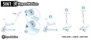 Scooter d'équilibre 5in1 HyperMotion - bleu