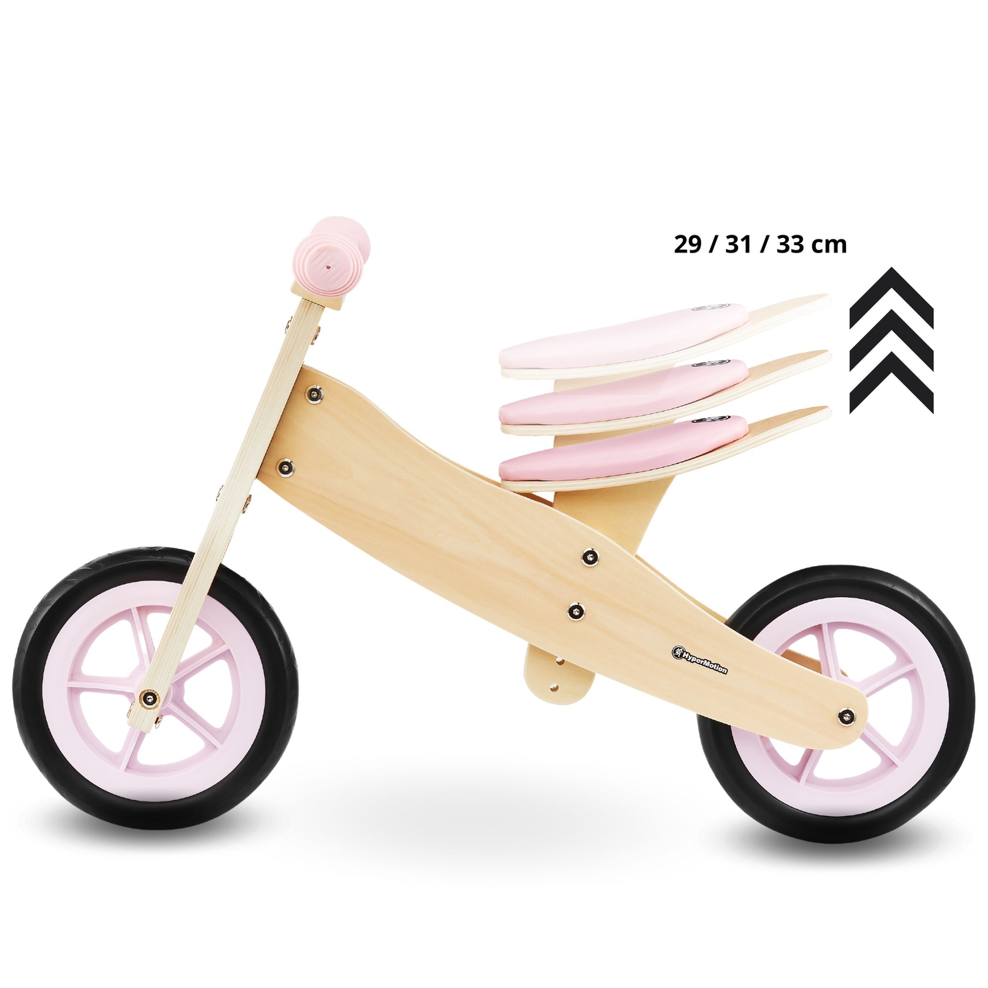Tricycle et draisienne en bois 2en1 - HyperMotion PERCY - rose
