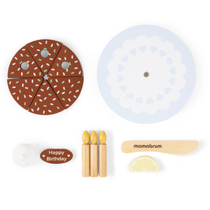 Gâteau d'anniversaire en bois à découper