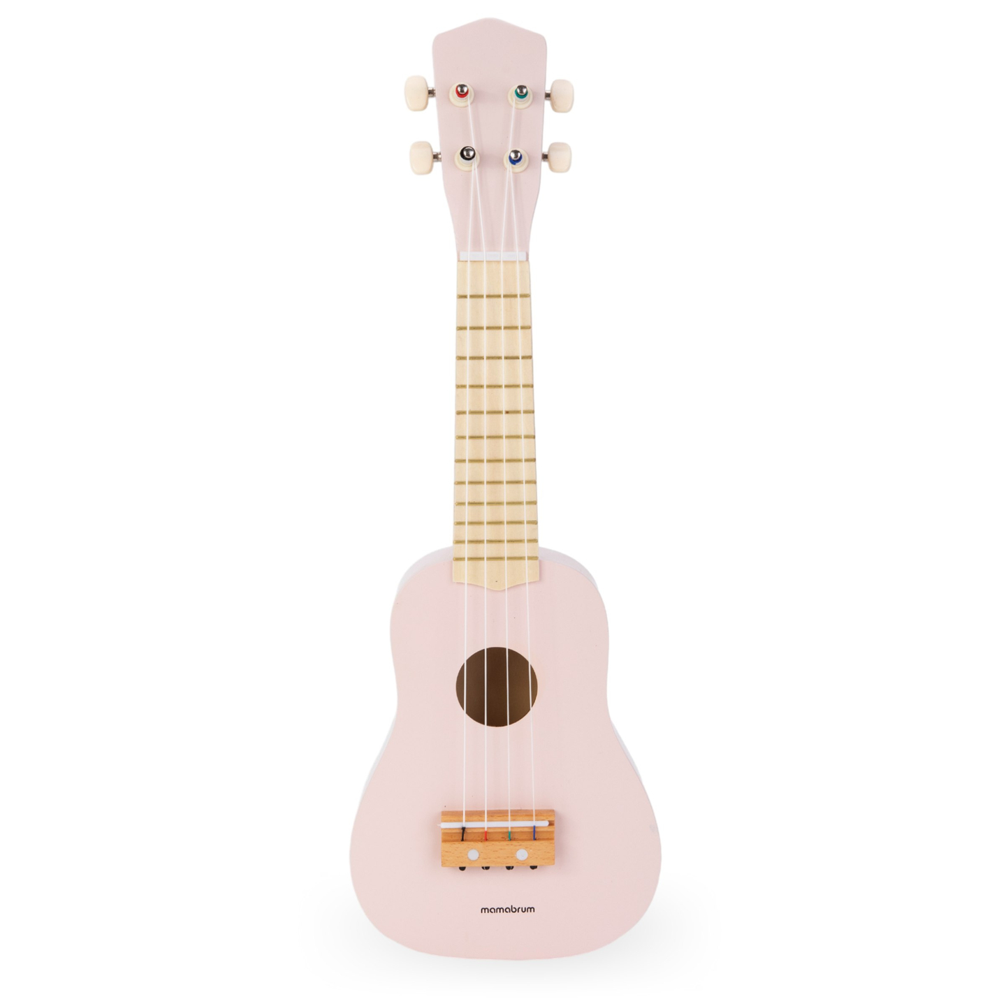 Guitare en bois pour enfants - ukulélé - couleur rose