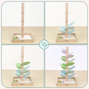 Culodrome en bois - arbre à sons avec boules