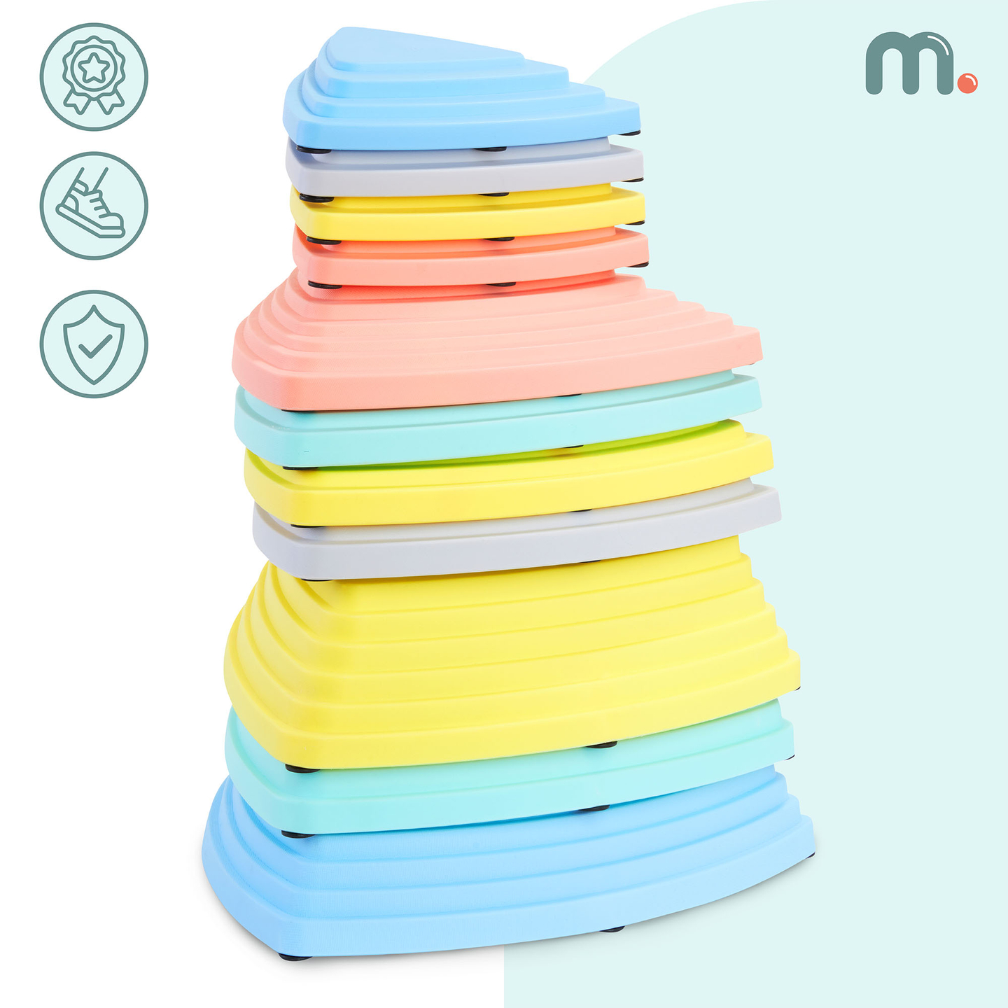 Pierres d'équilibre colorées - 11 pièces