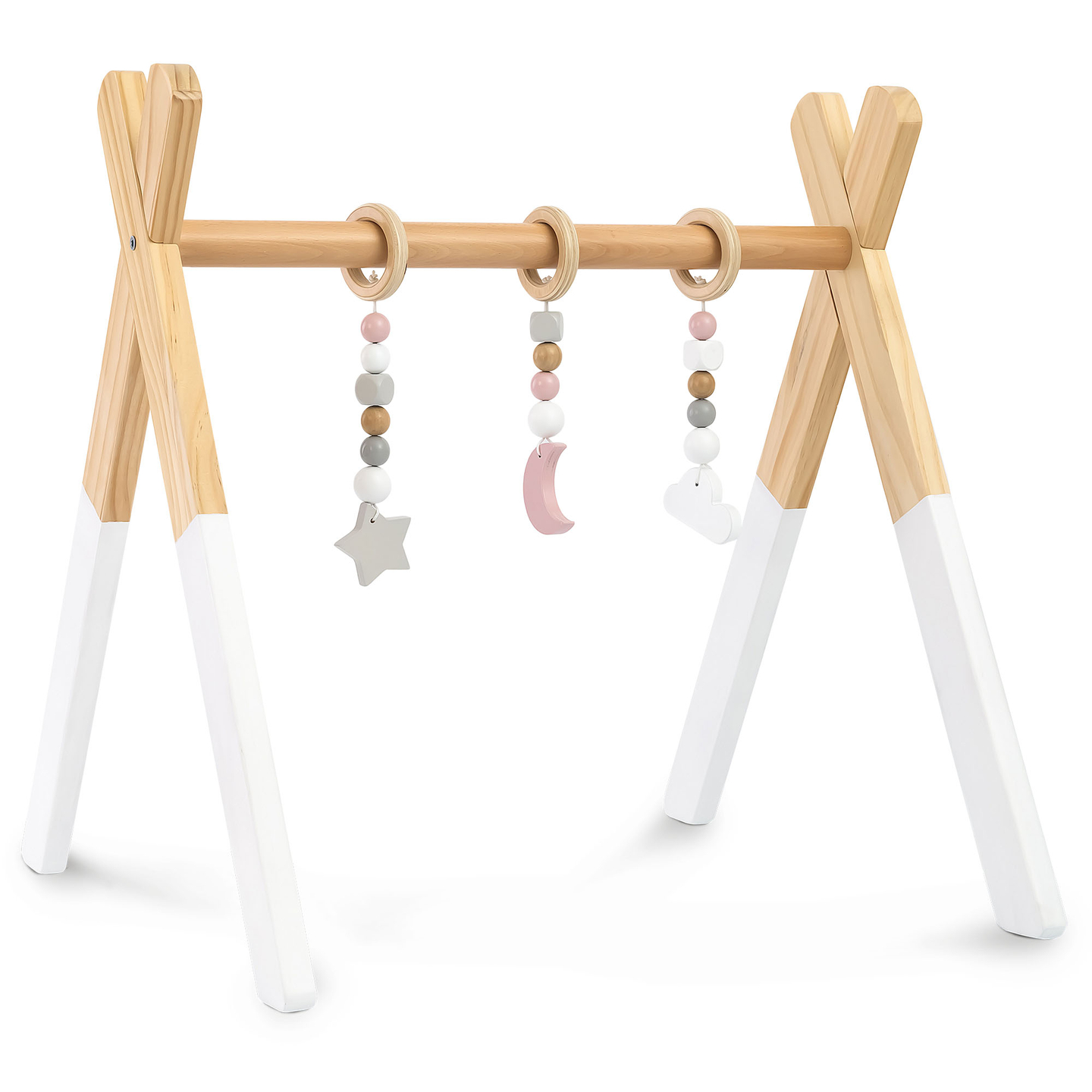 Support éducatif en bois Baby Gym - couleur blanche