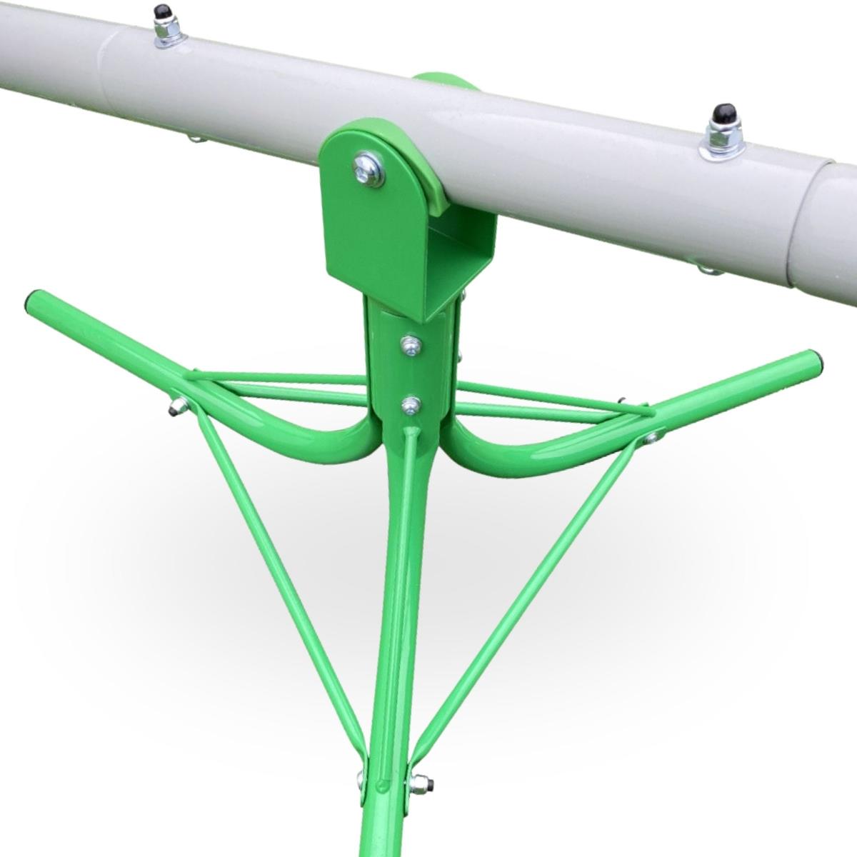 Balançoire de jardin 2 en 1, poutre d'équilibre pour 2 personnes avec fonction carrousel à 360 degrés