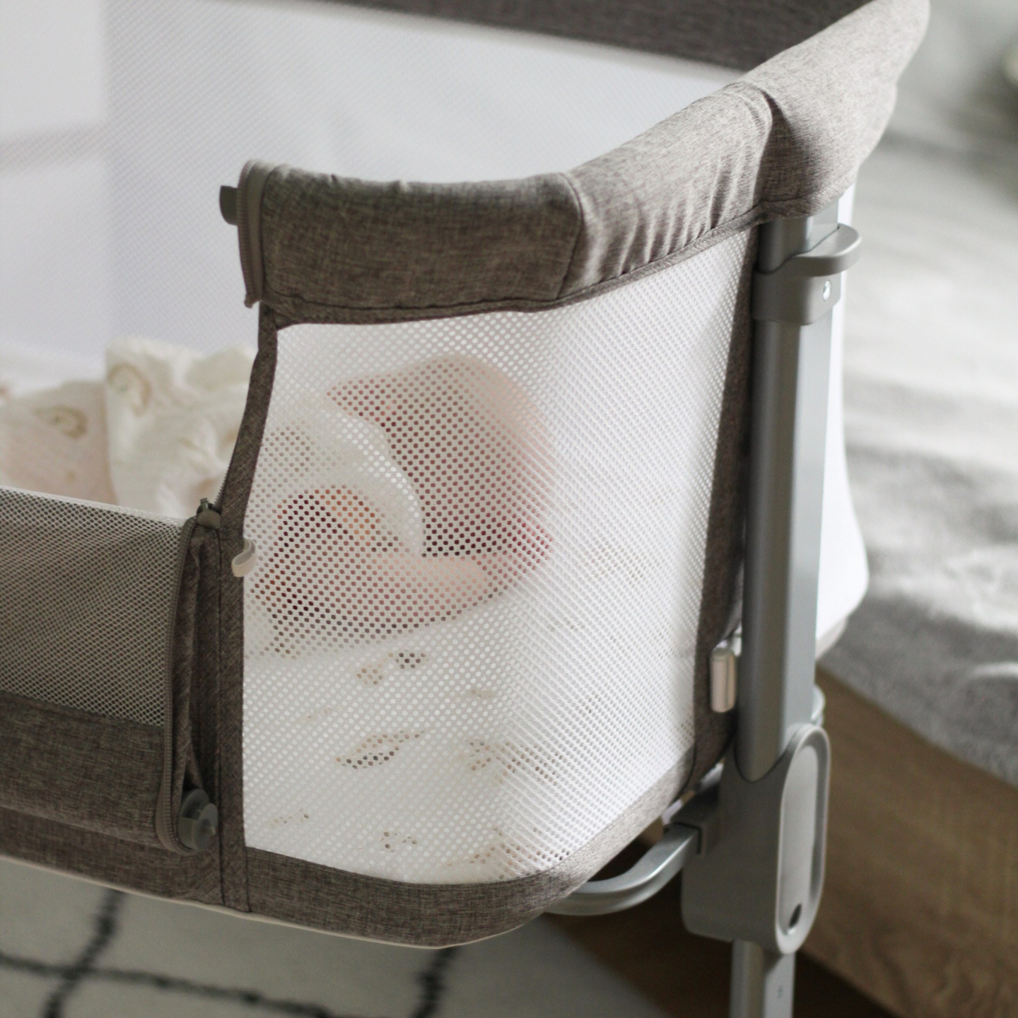 Lit d'appoint Moby-Système LUNA 3en1 - gris