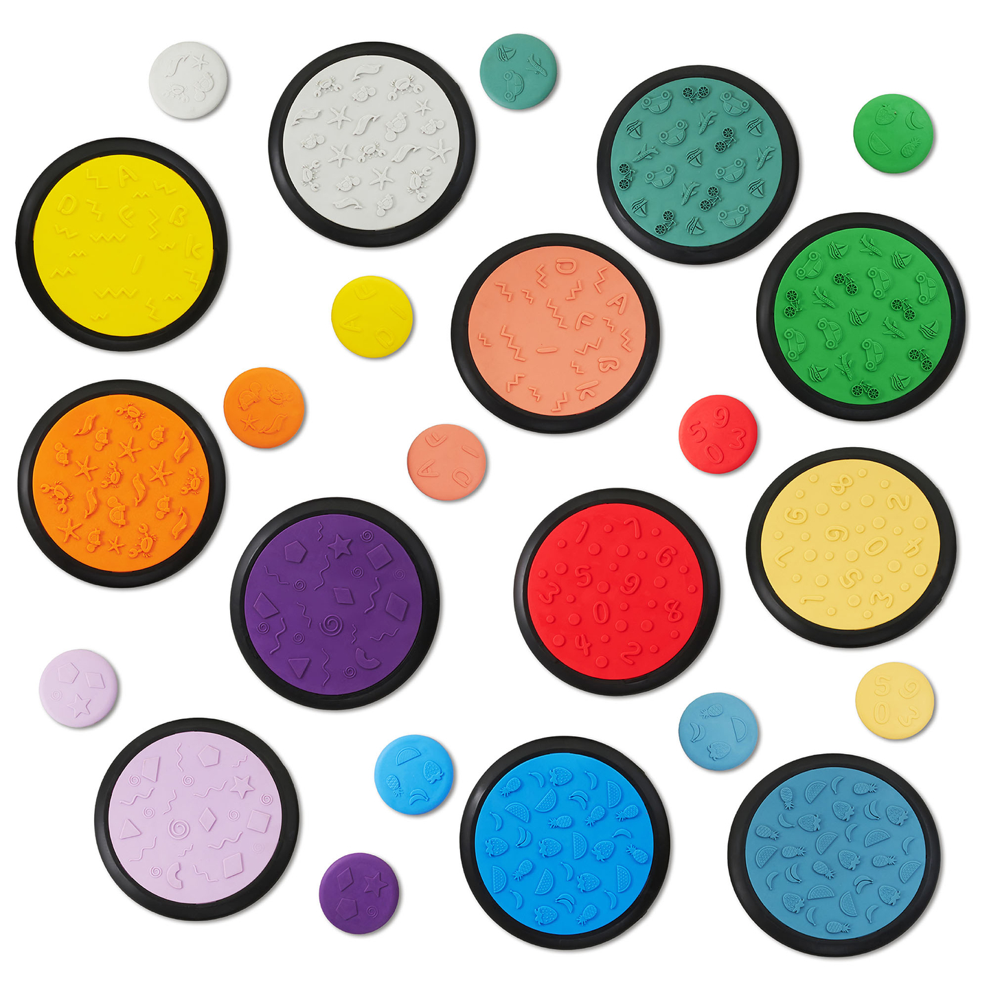 Disques sensoriels colorés pour enfants - 24 pièces
