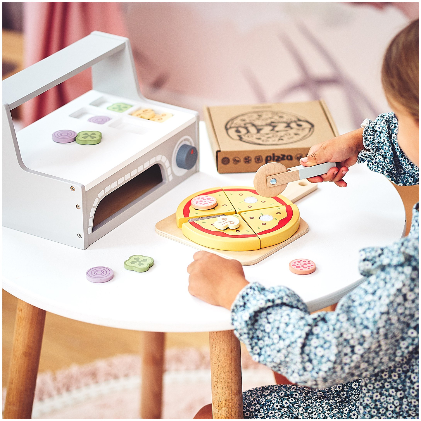 Set de cuisson pour pizza en bois