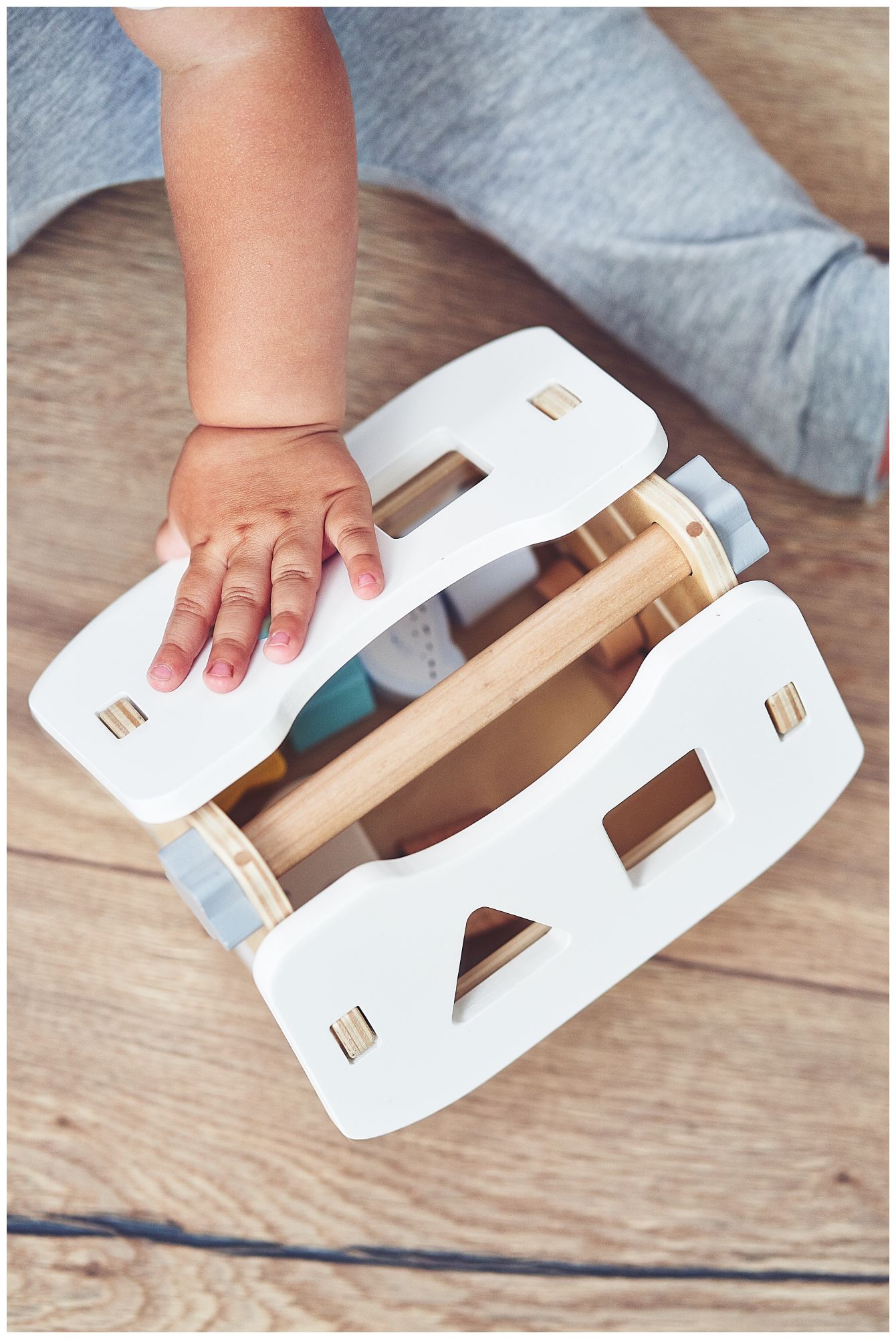 Trieur - maison éducative en bois avec des blocs