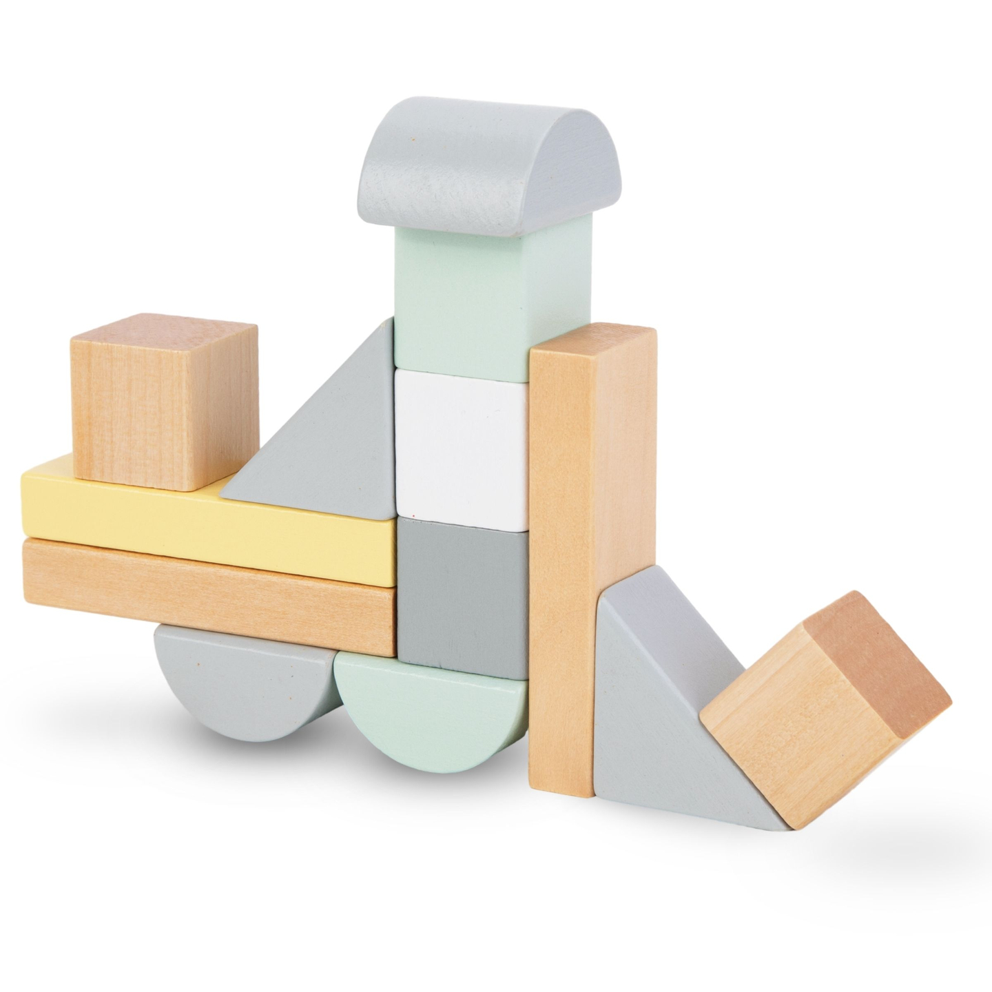 Blocs de bois pastel - lot de 100 pièces XL