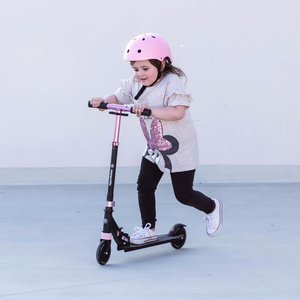 Scooter à deux roues avec amortisseur WALLY 4-9 ans à partir de HyperMotion noir-rose