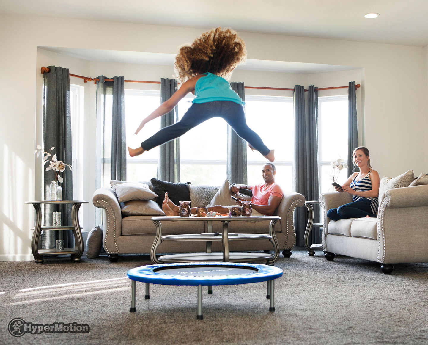 Mini trampoline pour enfants et adultes - jusqu'à 50kg - 91cm - pour la maison et le jardin
