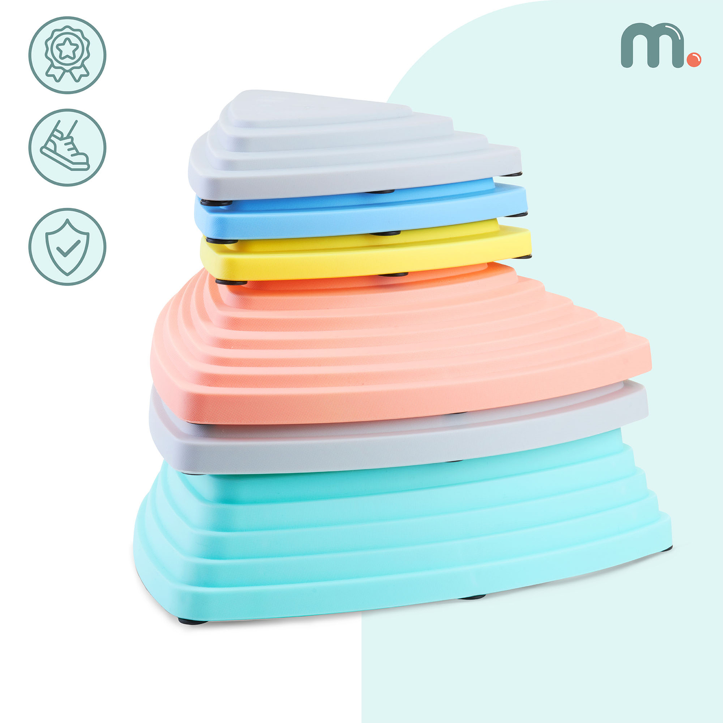 Pierres d'équilibre colorées - 6 pièces