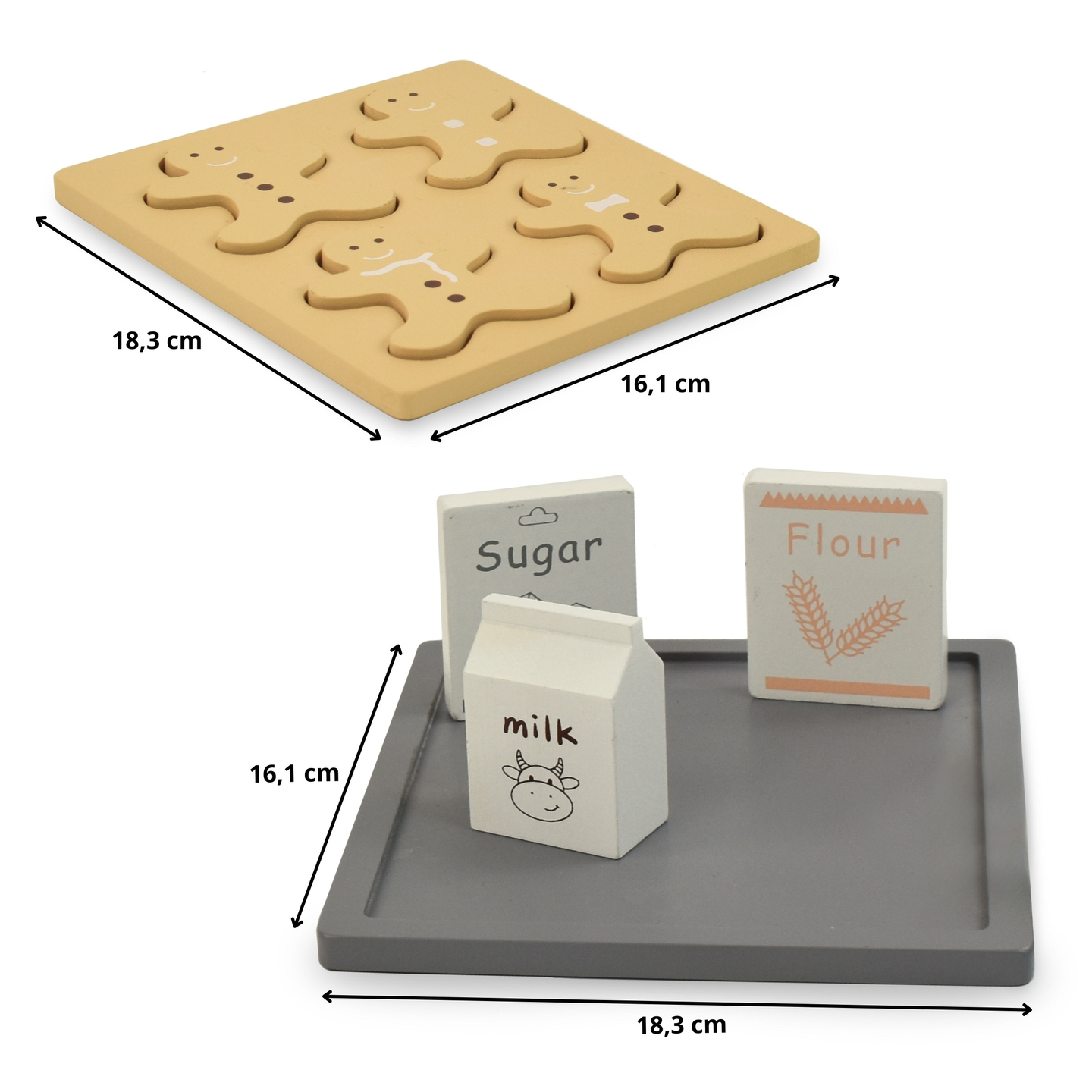 Set de pain d'épices en bois