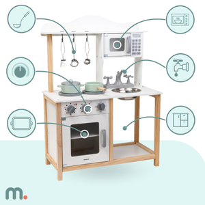 Cuisine en bois pour enfants avec micro-ondes