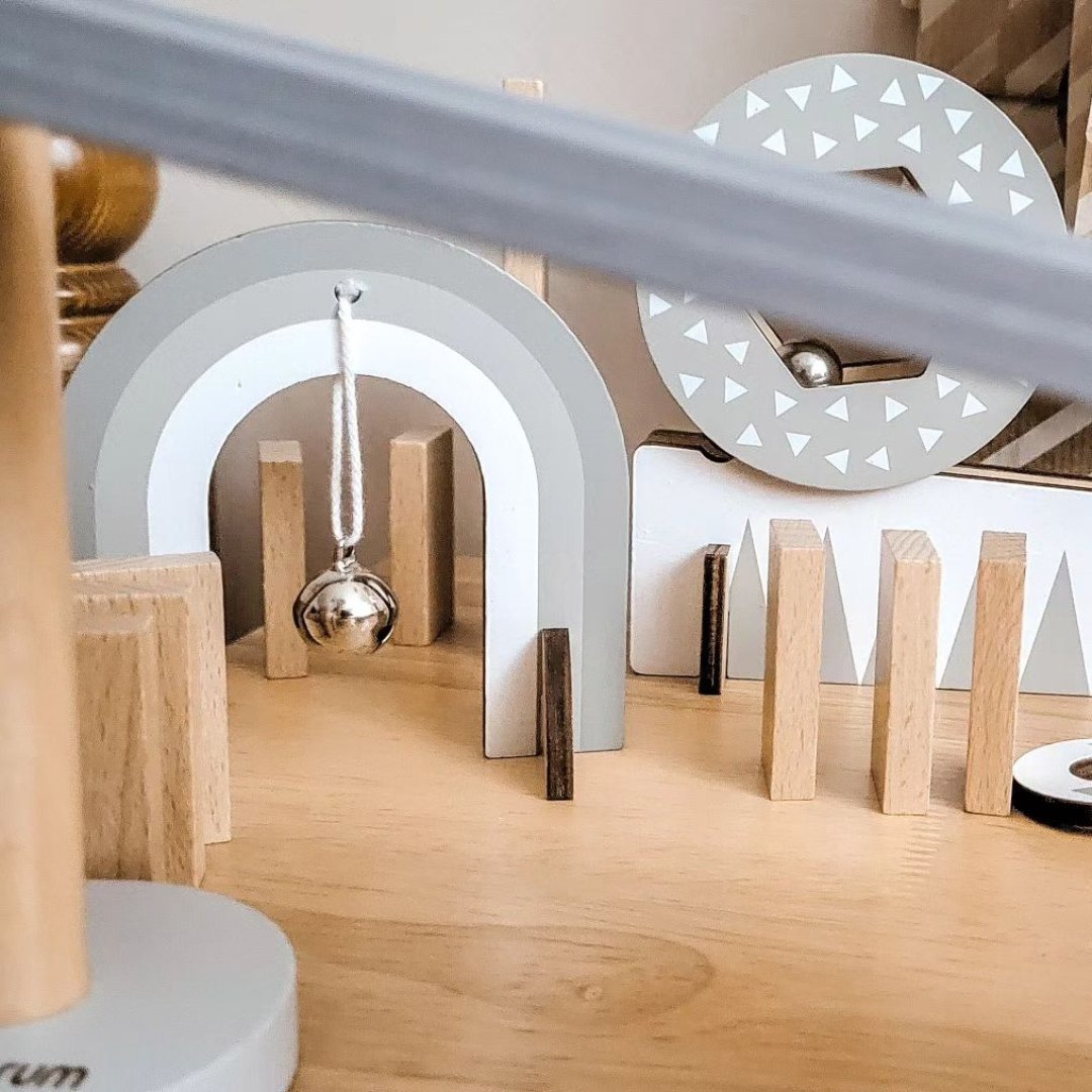 Blocs de dominos en bois - parcours d'obstacles - 48 éléments