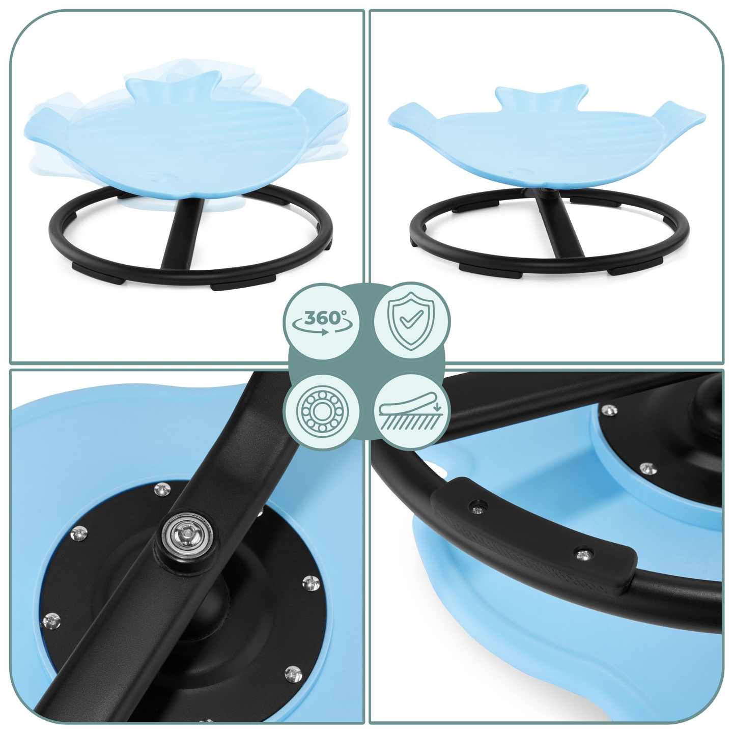 Mini carrousel pour enfants Poisson - bleu