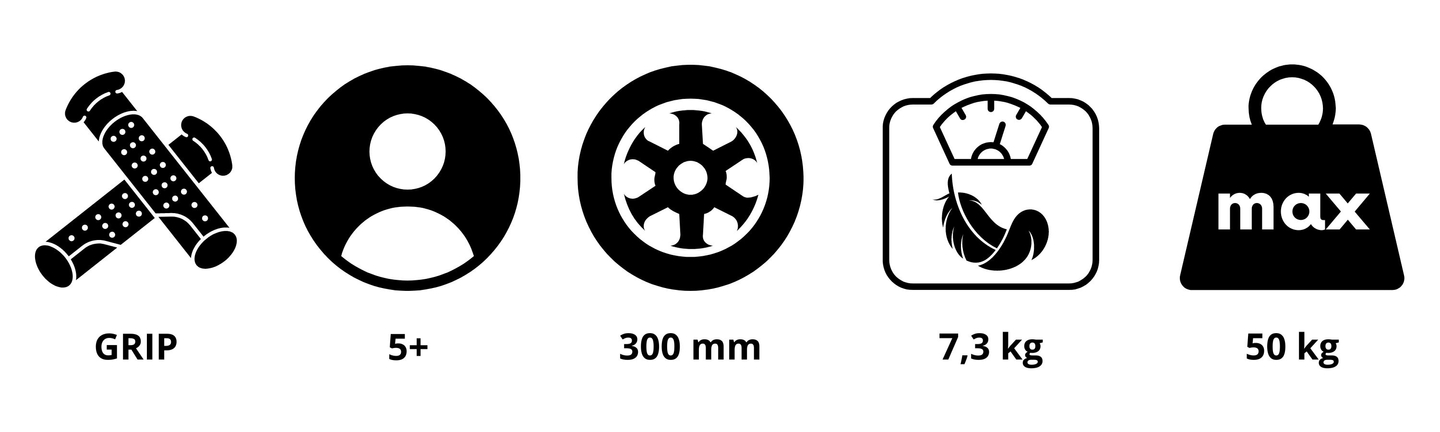 Scooter HyperMotion RUBY 12 (roues gonflables de 30 cm) - Bleu