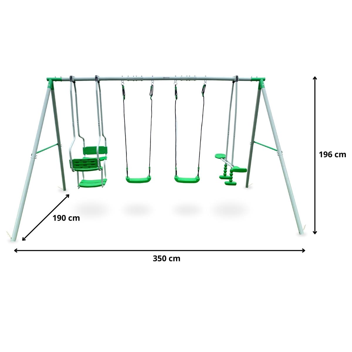 Balançoire pour enfants 6 personnes - aire de jeux de jardin