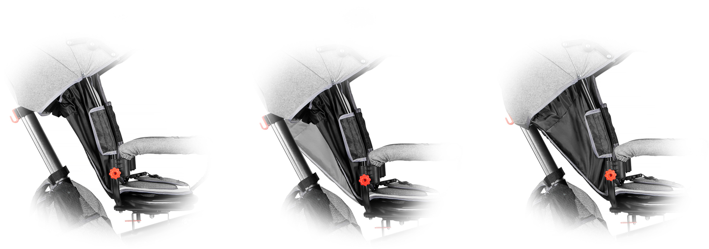 Tricycle Tobi Velar + film de pluie - gris