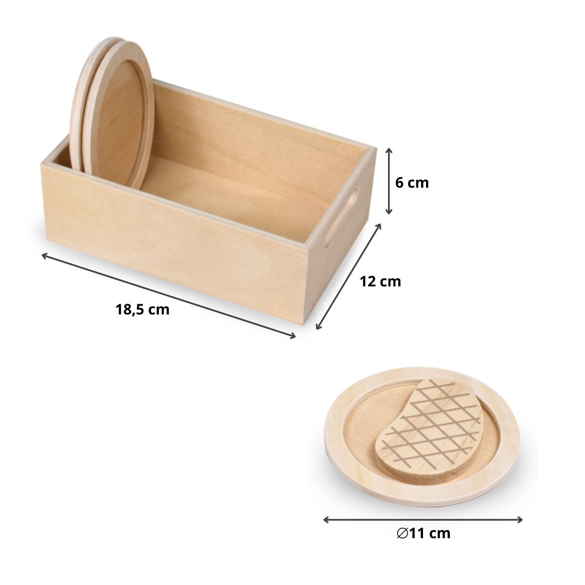 Service de table en bois pour enfants avec sets de table rouges