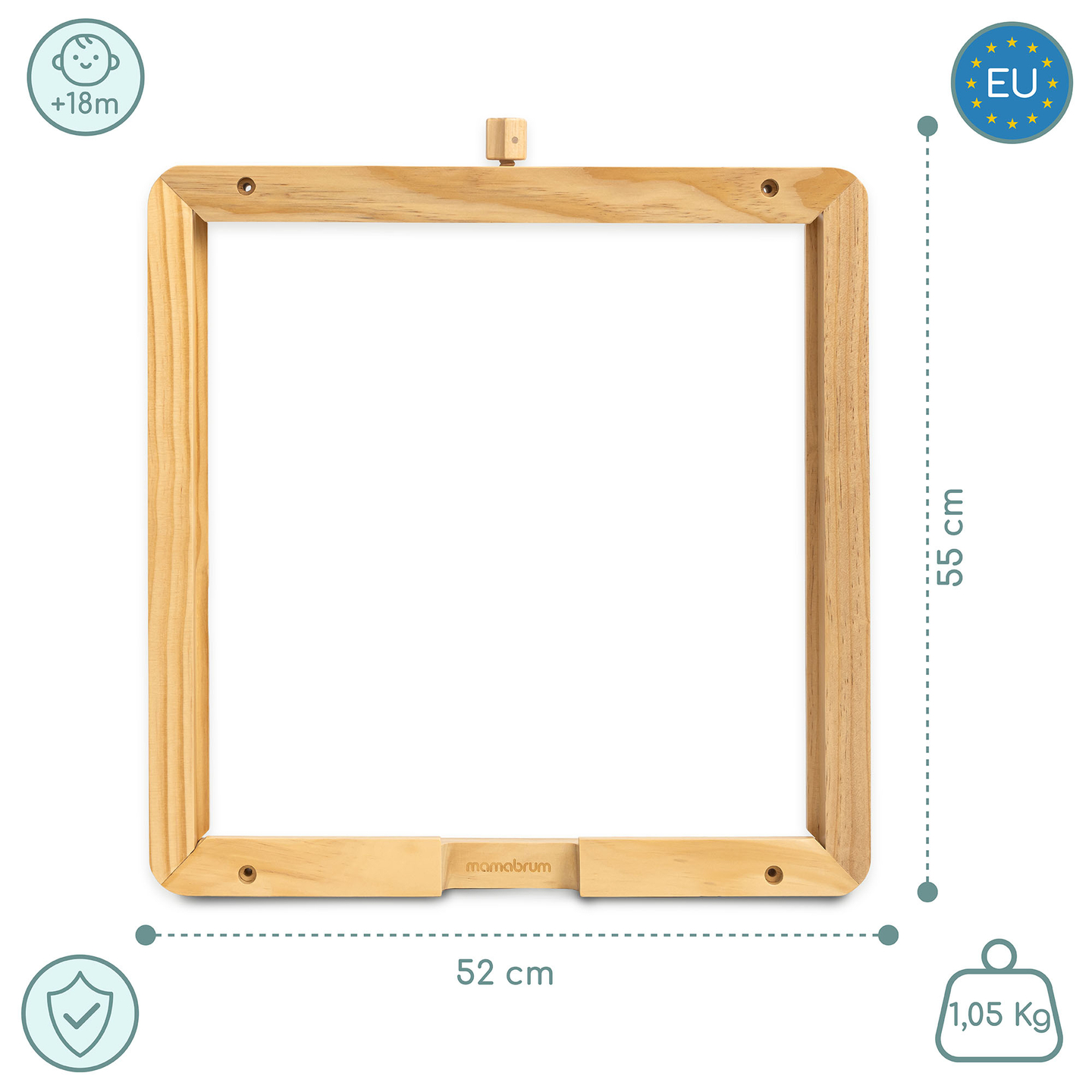 Cadre mural en bois - pour la fixation des tableaux éducatifs Mamabrum