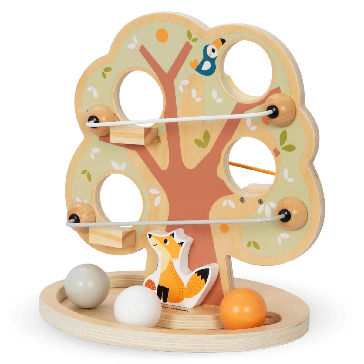 Piste de glisse à billes en bois - Arbre vert