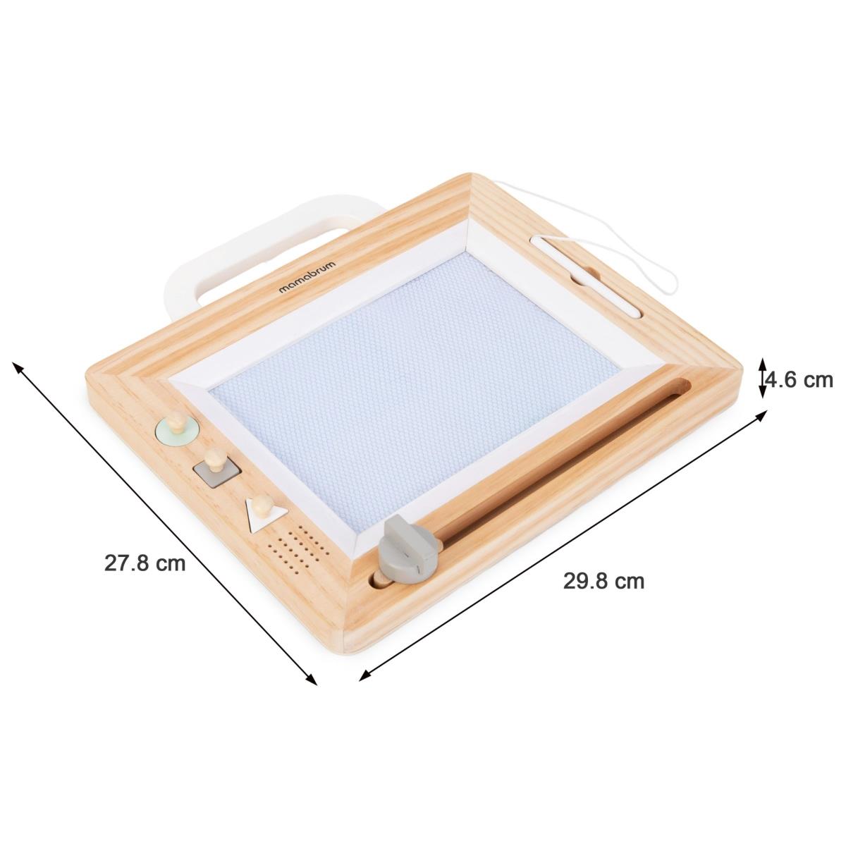 Album en bois avec tampons - planche à dessin