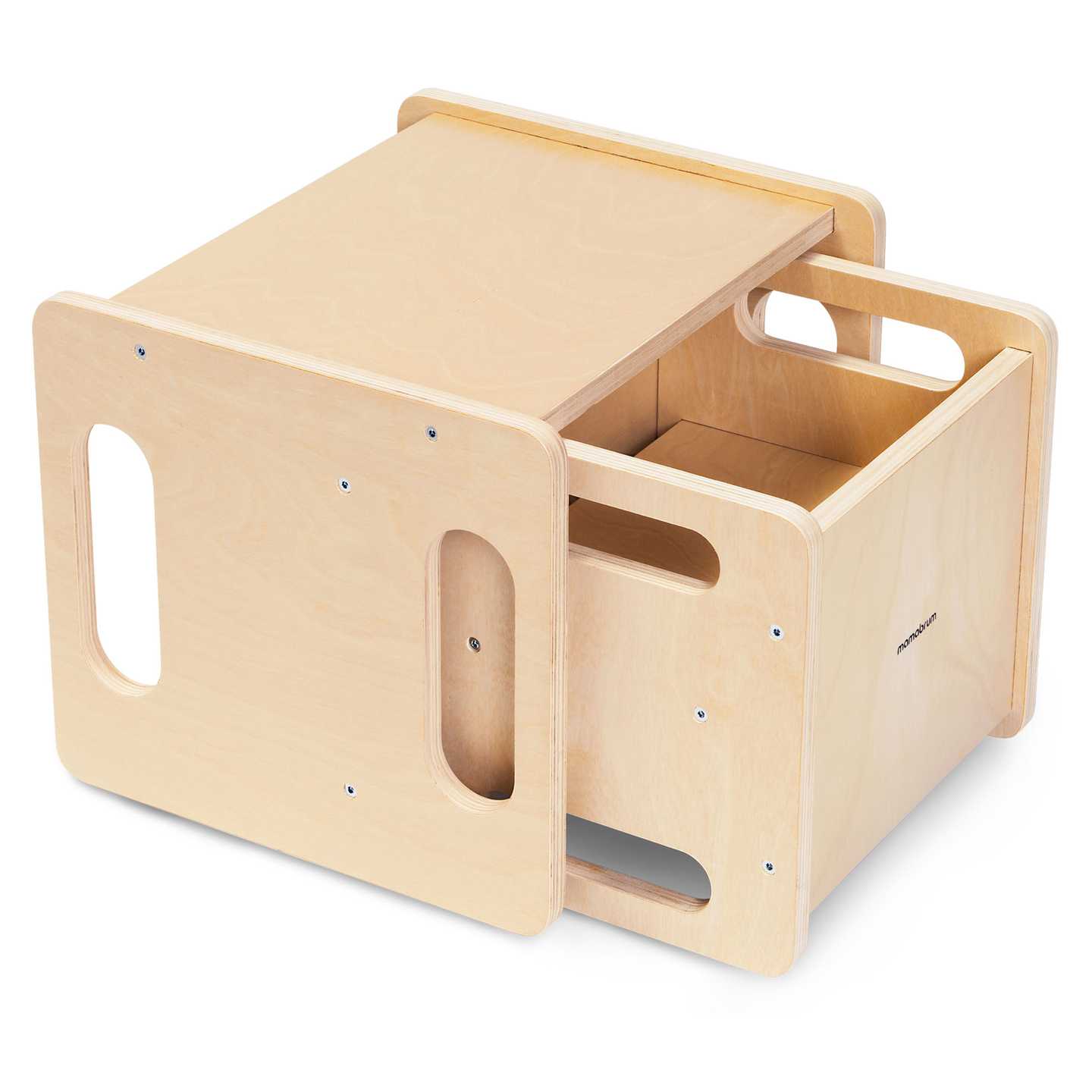 Table et chaise en bois avec fonction marchepied – un ensemble Montessori multifonctionnel pour enfants