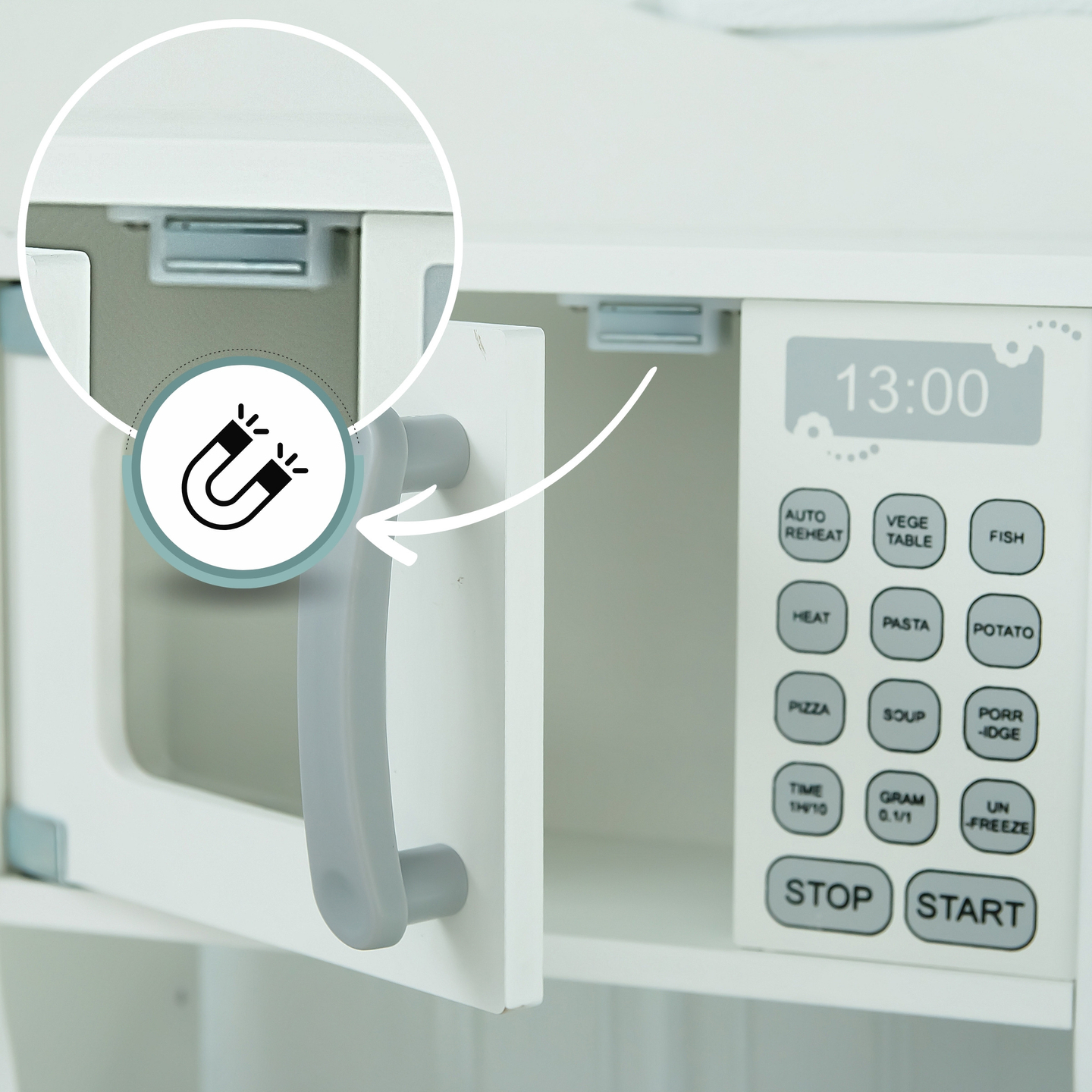 Cuisine en bois pour enfants avec micro-ondes