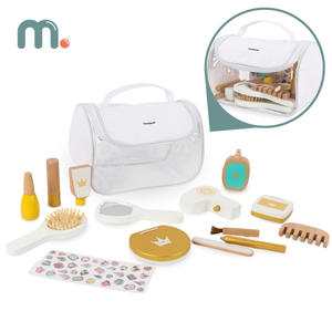 Set de maquillage pour enfants - trousse de maquillage + accessoires en bois, 15 pièces