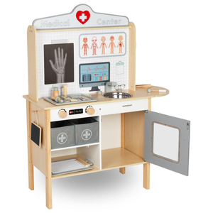 Cabinet médical en bois hôpital XXL - Set de médecin avec accessoires