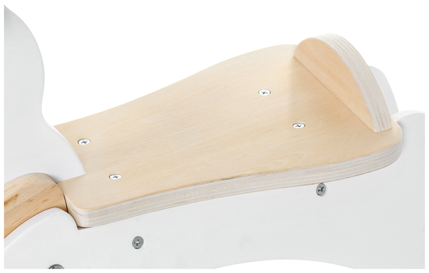 Cheval à bascule en bois - blanc - à partir de 12 mois.