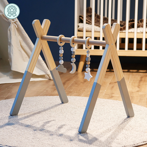 Support éducatif en bois Baby Gym - couleur grise
