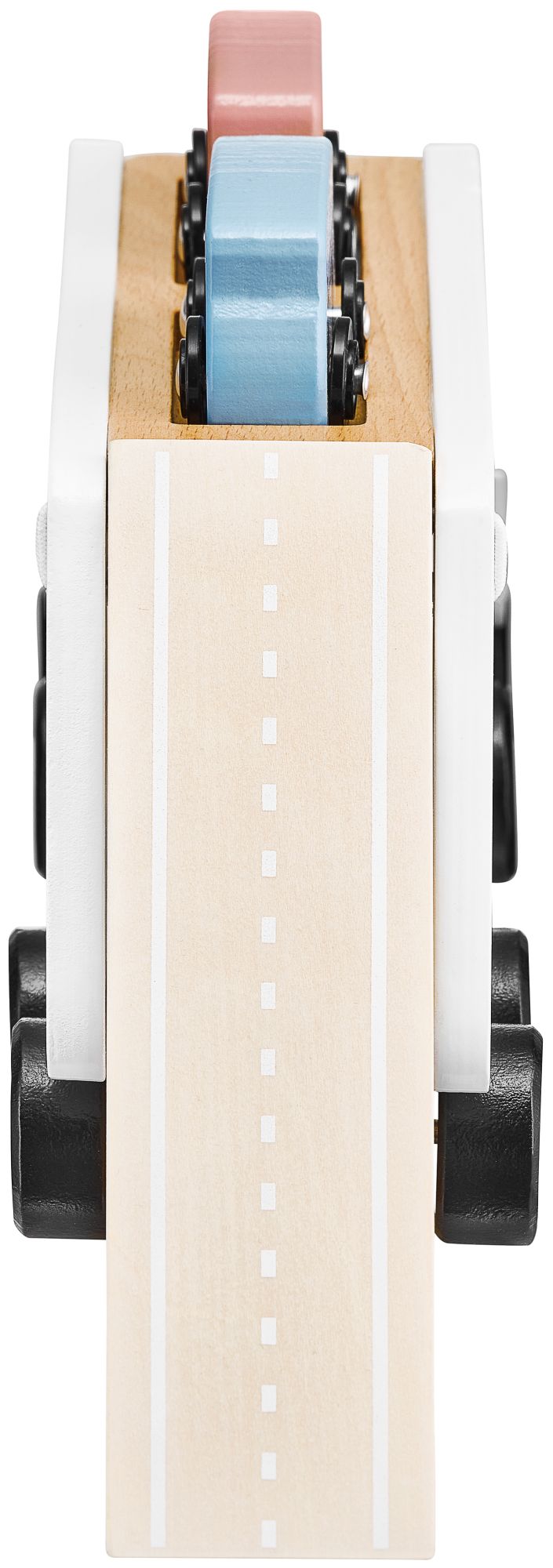 Camion-remorque en bois avec 4 voitures