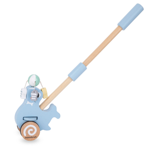 Sceau en bois avec bâton de poussée - pusher